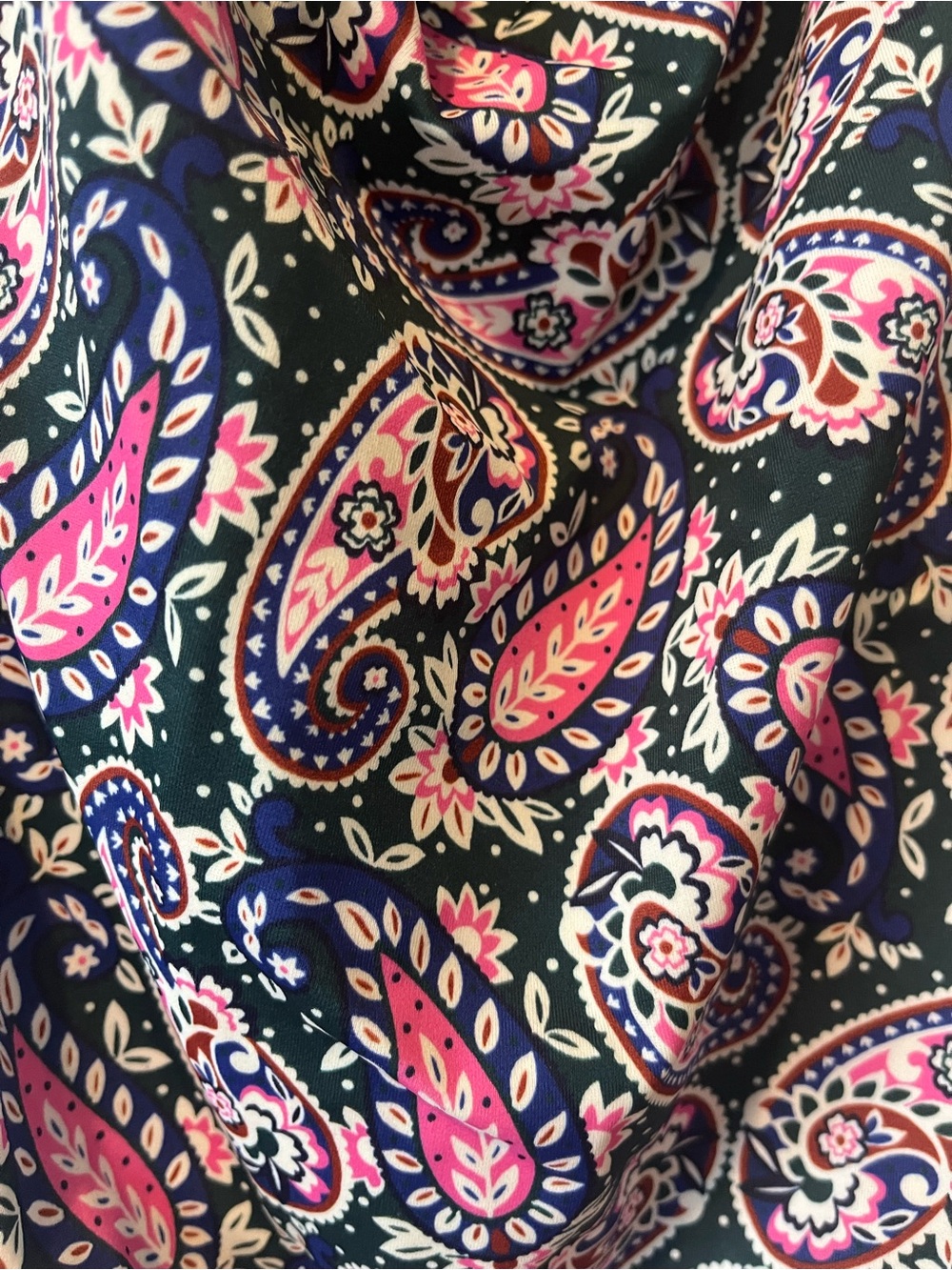 Boden Valencia One Piece Swimsuit. Green, blue, pink paisley. Size 6 - Picture 9 of 12